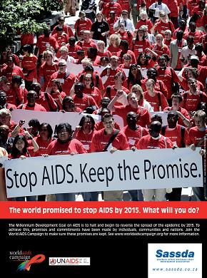demonstrace na podporu výzkumu AIDS
